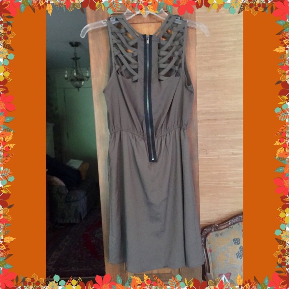 Maurices Olive Zipper Dress